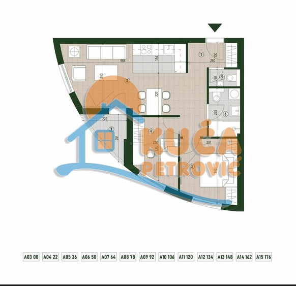Slika 1 - Palilulska, Dvoiposoban stan na prodaju, 56m2, 121.208€