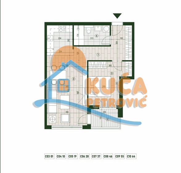 Slika 1 - Palilulska, Dvosoban stan na prodaju, 56m2, 119.675€