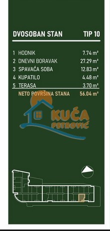 Slika 2 - Palilulska, Dvosoban stan na prodaju, 56m2, 119.675€
