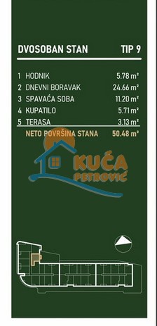 Slika 1 - Palilulska, Dvosoban stan na prodaju, 50m2, 109.678€