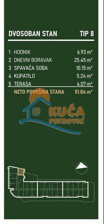 Slika 2 - Palilulska, Dvosoban stan na prodaju, 51m2, 111.847€