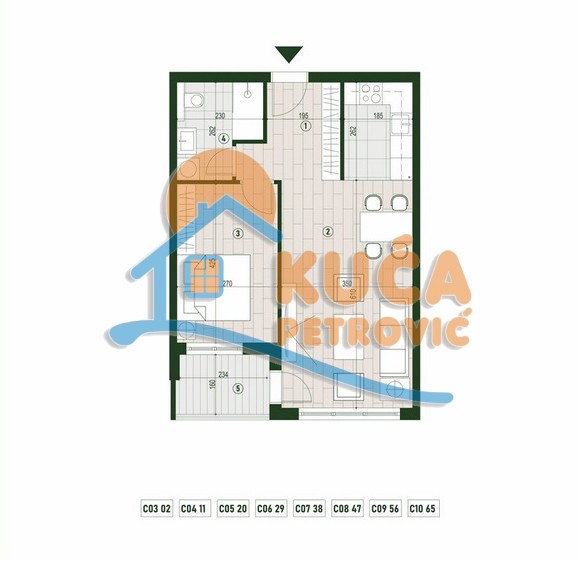 Slika 1 - Palilulska, Dvosoban stan na prodaju, 52m2, 108.544€