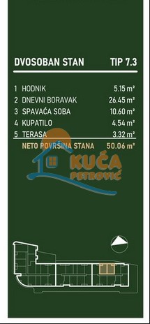 Slika 1 - Palilulska, Dvosoban stan na prodaju, 49m2, 107.090€