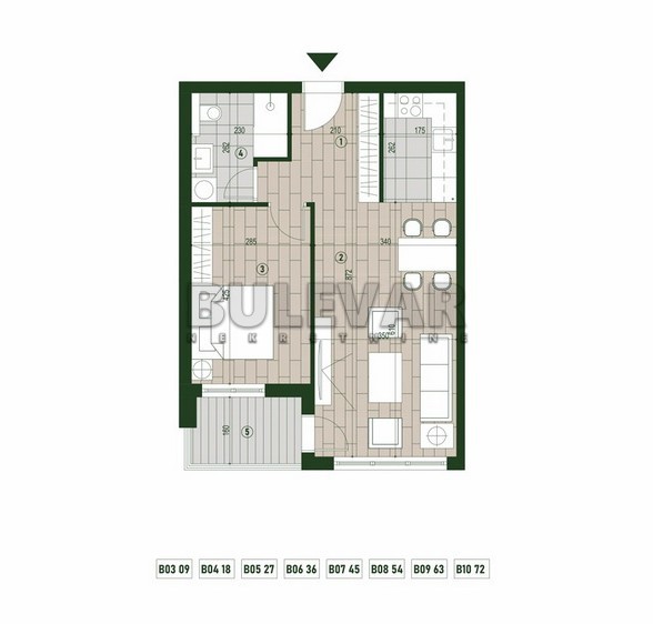 Slika 1 - Palilulska, Dvosoban stan na prodaju, 51m2, 110.219€
