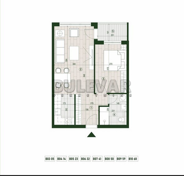 Slika 2 - Palilulska, Dvosoban stan na prodaju, 49m2, 106.720€