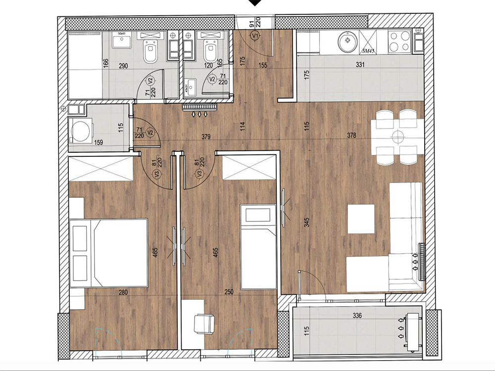 Slika 2 - New Minel, Trosoban stan na prodaju, 65m2, 232.000€