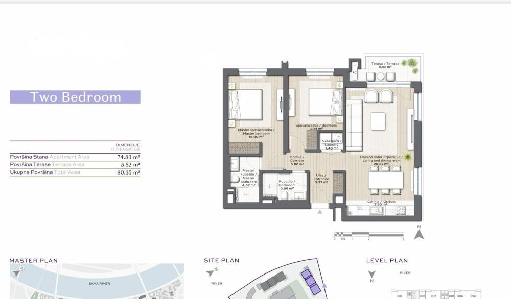 Glavna slika -Kraljice Drage Obrenovic, Trosoban stan na prodaju, 80m2, 380.000€