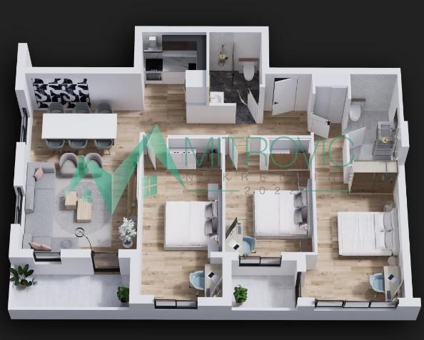 Glavna slika -Četvorosoban stan na prodaju, 95m2, 257.340€