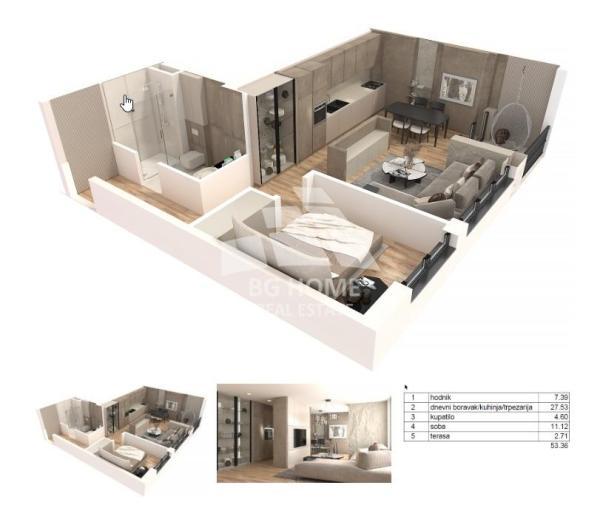 Glavna slika -Karpoševa, Dvosoban stan na prodaju, 53m2, 186.800€