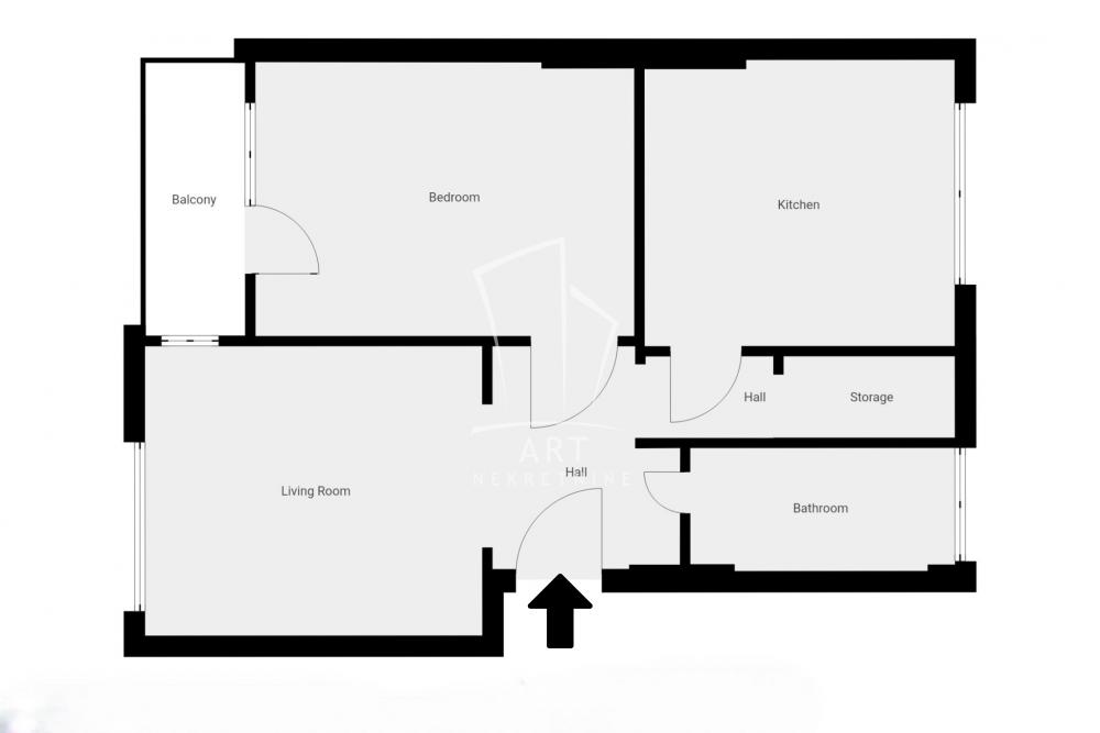 Slika 1 - Cara Dušana, Dvosoban stan na prodaju, 59m2, 160.000€