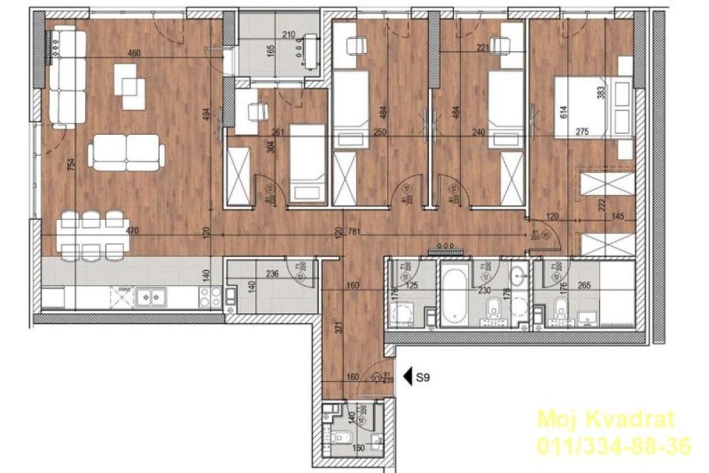 Glavna slika -Četvorosoban stan na prodaju, 112m2, 386.000€