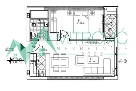 Glavna slika -Dvosoban stan na prodaju, 41m2, 115.161€