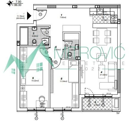 Glavna slika -Trosoban stan na prodaju, 70m2, 175.710€