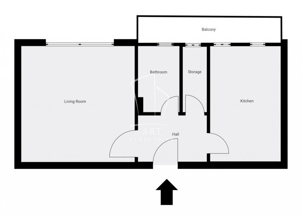 Slika 1 - Gospodar Jevremova, Jednosoban stan na prodaju, 37m2, 220.000€
