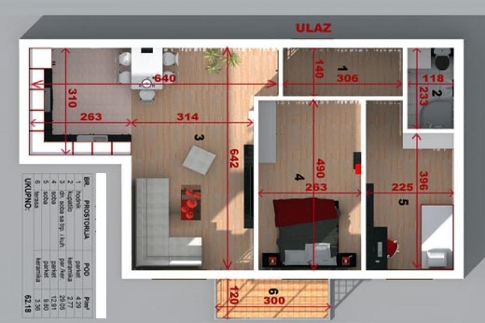 Slika 11 - Dvoiposoban stan na prodaju, 62m2, 190.000€