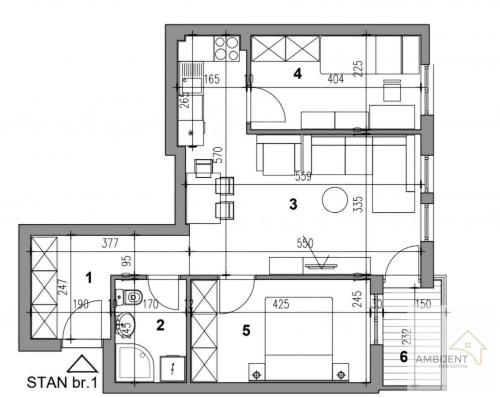 Slika 9 - Dvoiposoban stan na prodaju, 56m2, 140.000€