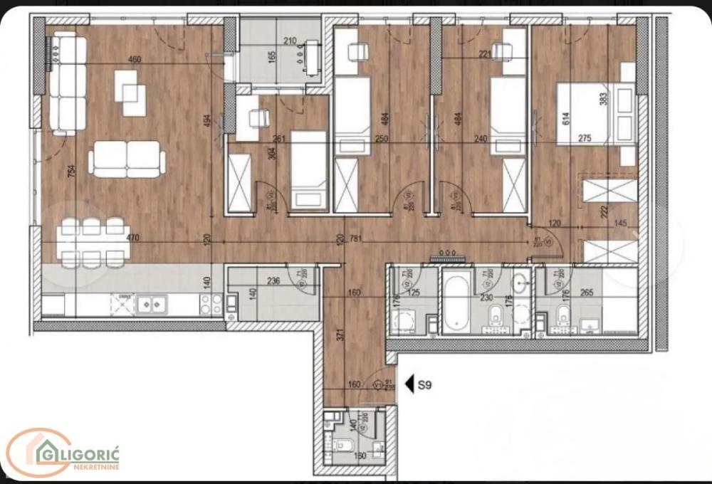 Glavna slika -Tošin bunar, Četvorosoban stan na prodaju, 114m2, 393.300€
