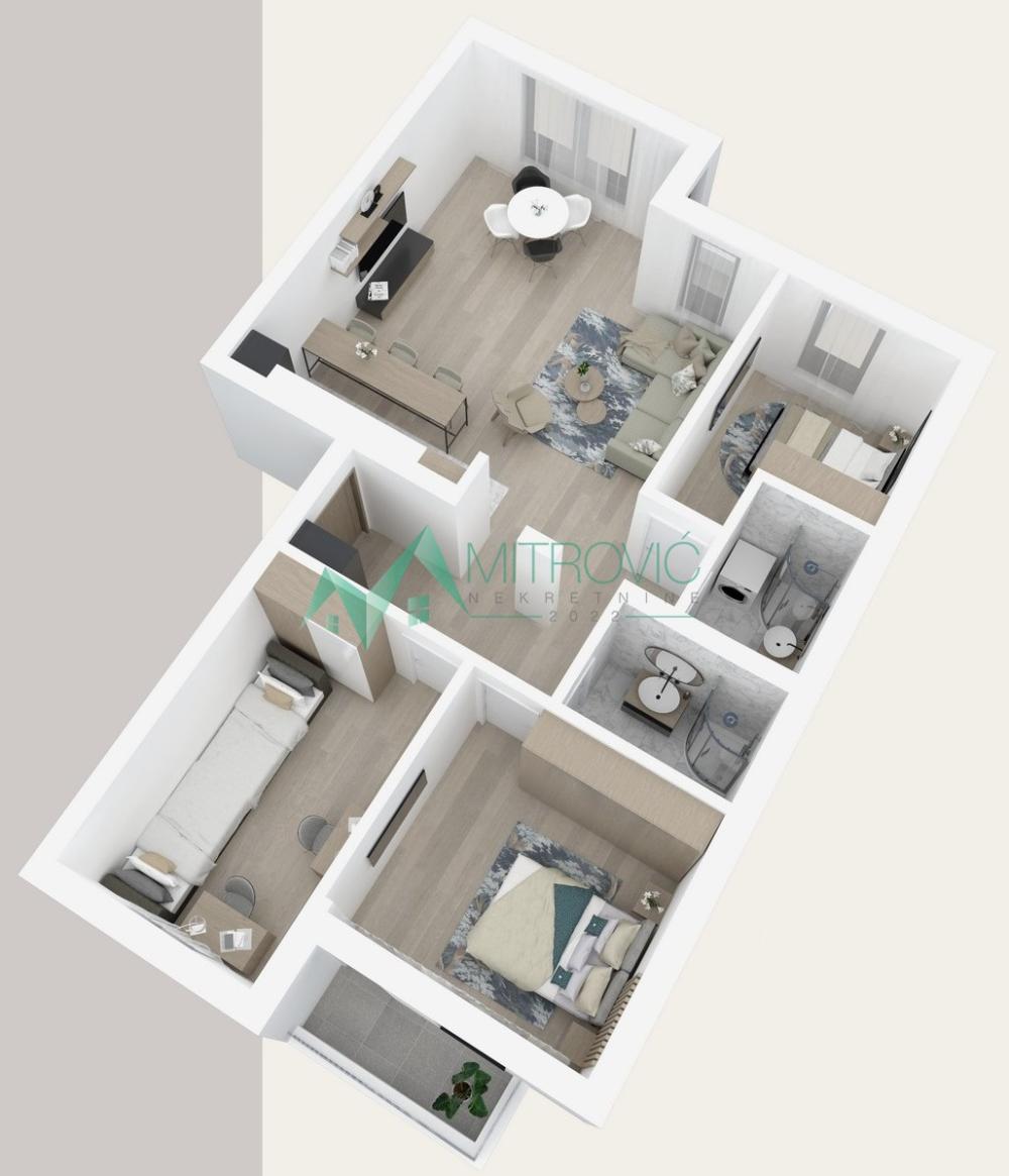 Glavna slika -Četvorosoban stan na prodaju, 90m2, 241.500€