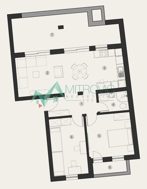 Slika 1 - Trosoban stan na prodaju, 89m2, 239.600€