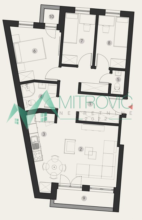 Slika 1 - Troiposoban stan na prodaju, 71m2, 198.600€