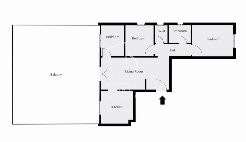 Slika 1 - Dragačevska, Troiposoban stan na prodaju, 64m2, 265.000€