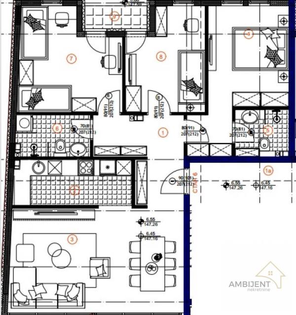 Slika 3 - Troiposoban stan na prodaju, 90m2, 343.444€