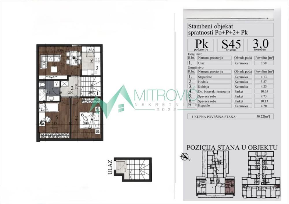 Glavna slika -Trosoban stan na prodaju, 50m2, 168.100€
