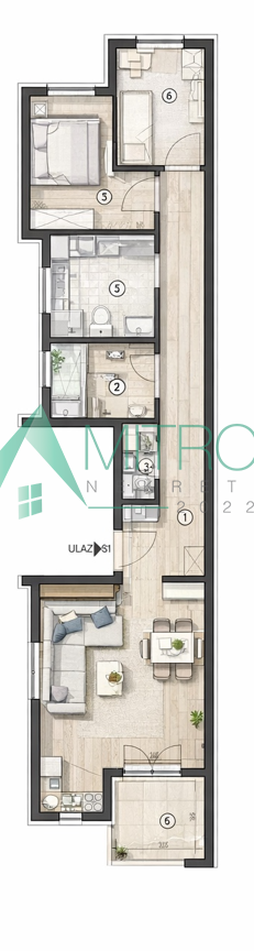 Glavna slika -Troiposoban stan na prodaju, 71m2, 131.630€