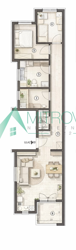 Glavna slika -Troiposoban stan na prodaju, 71m2, 127.980€