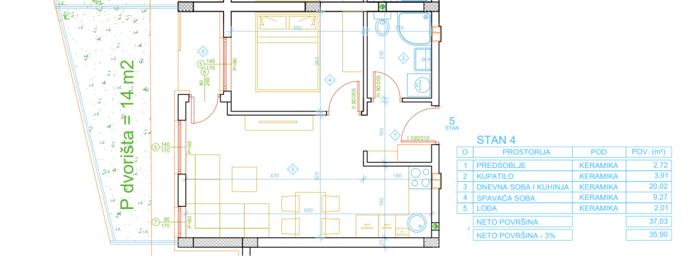 Glavna slika -U blizini Čaira, Jednoiposoban stan na prodaju, 35.90m2, 68.210€