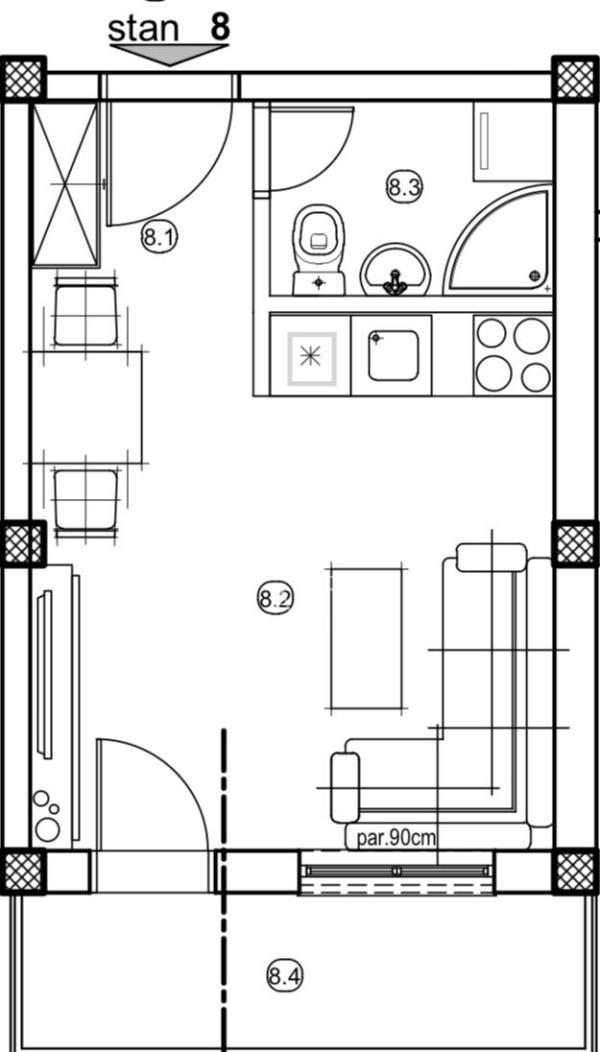 Slika 1 - Radoja Markovića, Stan na prodaju, 25m2, 49.000€