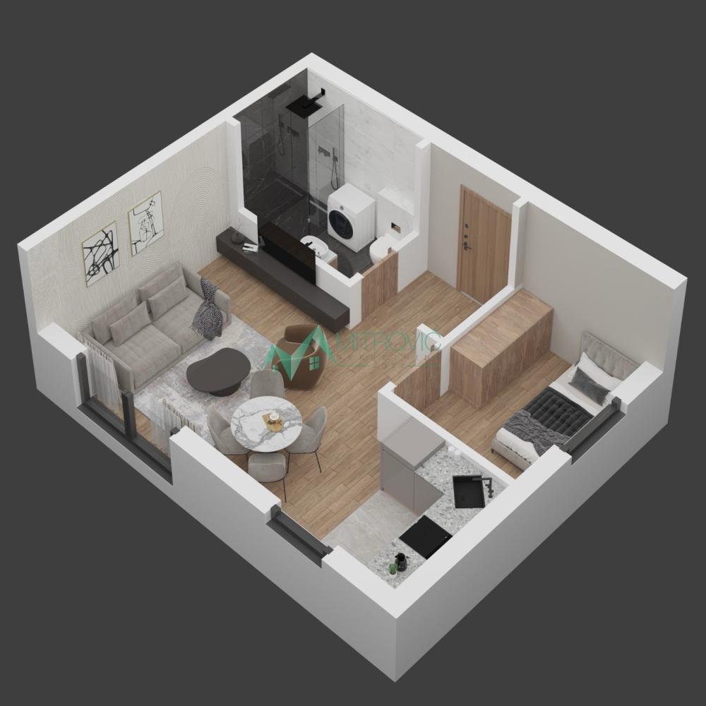 Glavna slika -Jednoiposoban stan na prodaju, 32m2, 58.020€