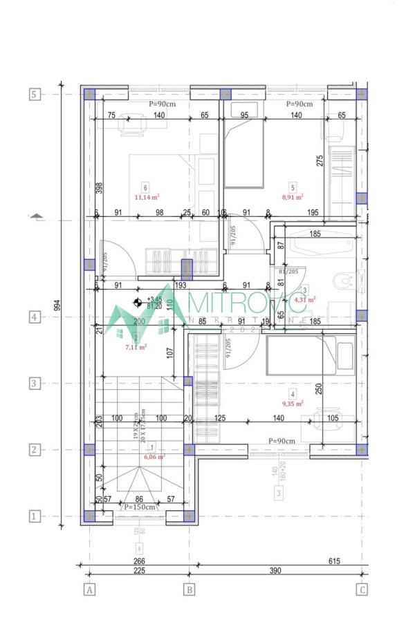 Slika 1 - Petosoban stan na prodaju, 112m2, 213.210€