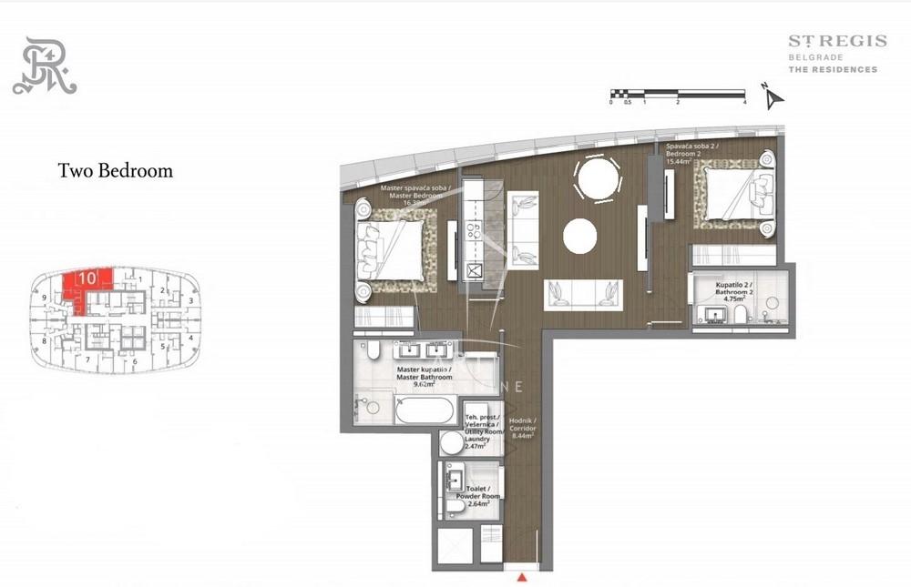Slika 9 - Nikolaja Kravcova, Trosoban stan za izdavanje, 90m2, 6.200€