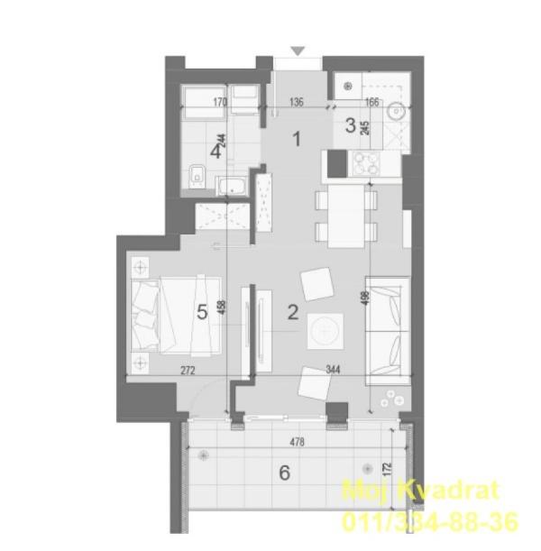Slika 8 - Dvosoban stan na prodaju, 45m2, 225.000€