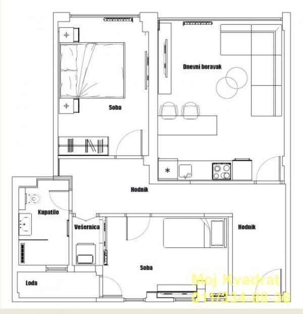 Slika 11 - Dvoiposoban stan na prodaju, 61m2, 235.000€