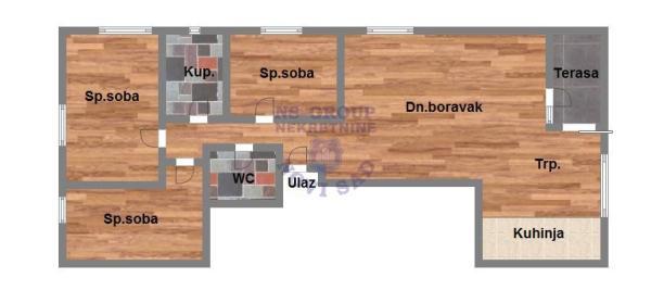 Glavna slika -Četvorosoban stan na prodaju, 98m2, 266.240€