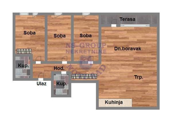 Glavna slika -Četvorosoban stan na prodaju, 75m2, 253.700€