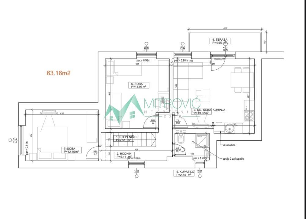 Glavna slika -Dvoiposoban stan na prodaju, 63m2, 202.016€