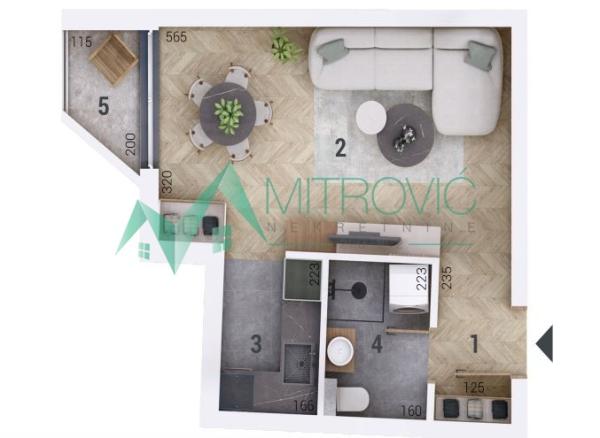 Slika 1 - Jednosoban stan na prodaju, 30m2, 79.670€