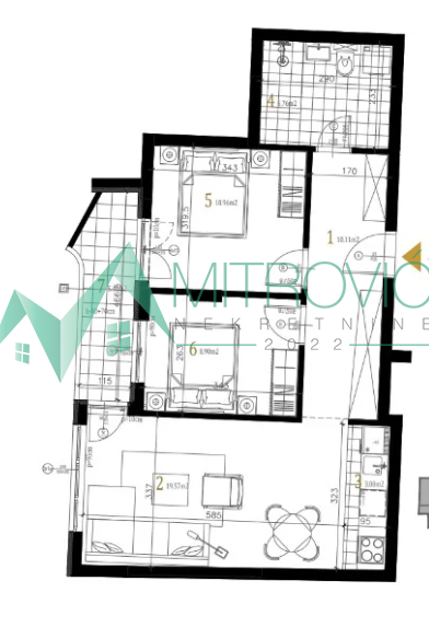 Slika 1 - Trosoban stan na prodaju, 63m2, 148.868€