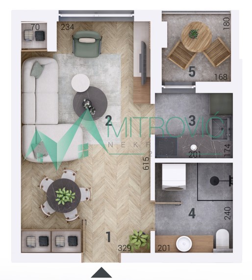 Slika 1 - Jednosoban stan na prodaju, 31m2, 84.260€