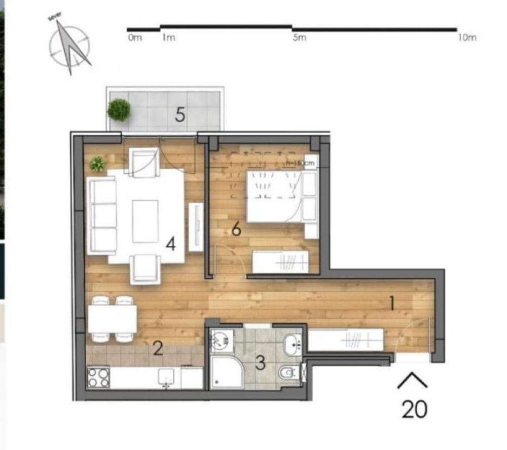 Glavna slika -Dvosoban stan na prodaju, 48m2, 133.500€