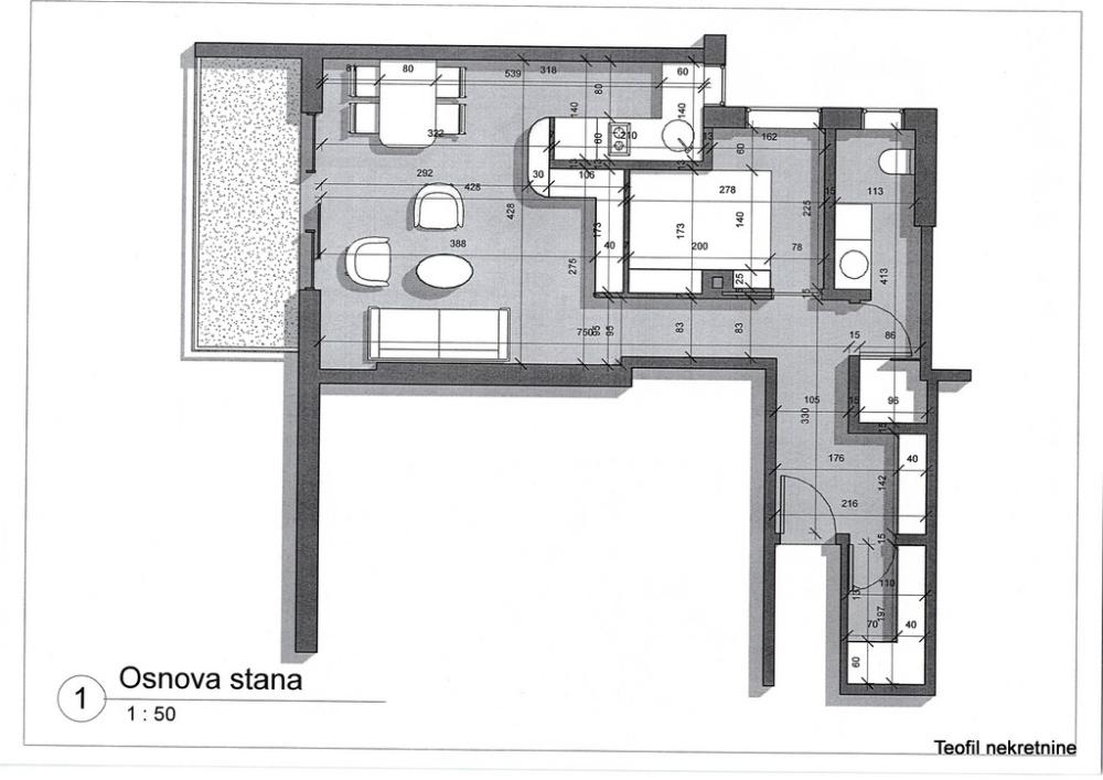 Slika 1 - Kneginje Ljubice, Dvosoban stan na prodaju, 43m2, 189.900€