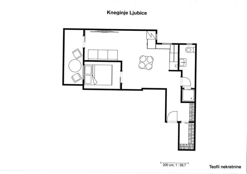 Slika 3 - Kneginje Ljubice, Dvosoban stan na prodaju, 43m2, 189.900€