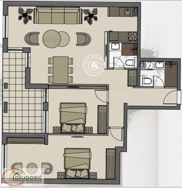 Glavna slika -Trosoban stan na prodaju, 95m2, 285.000€
