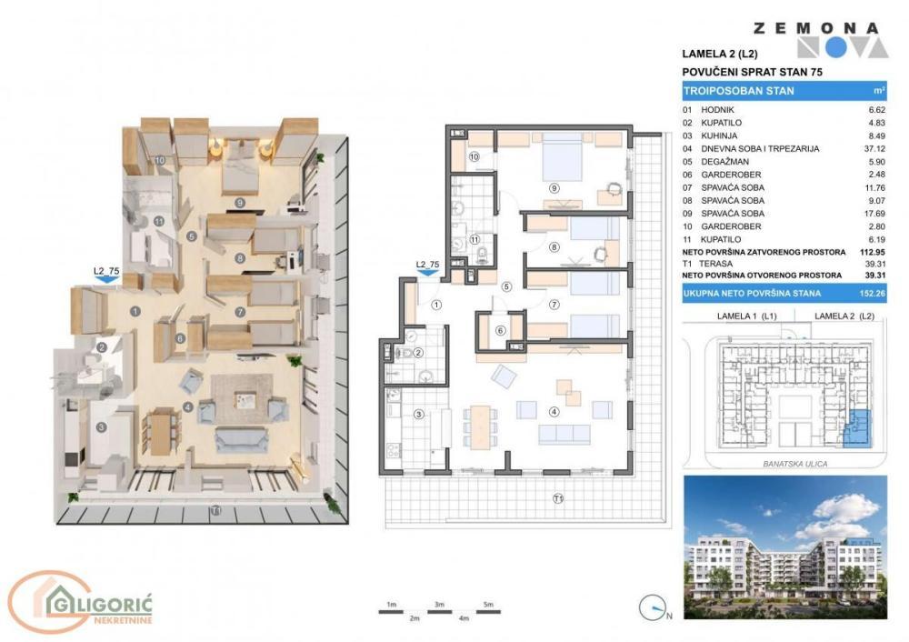 Glavna slika -Četvorosoban stan na prodaju, 152m2, 456.780€