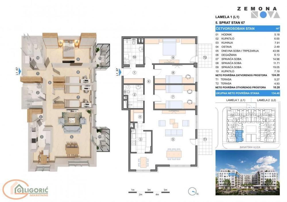 Glavna slika -Četvorosoban stan na prodaju, 134m2, 409.920€