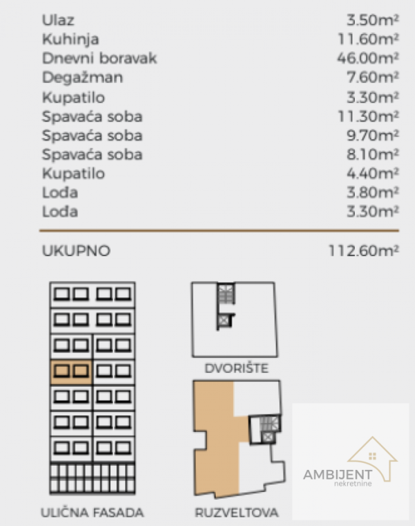 Slika 2 - Četvorosoban stan na prodaju, 112m2, 439.140€