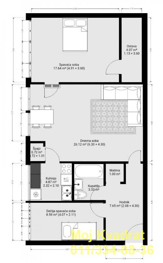 Slika 11 - Trosoban stan na prodaju, 73m2, 210.000€